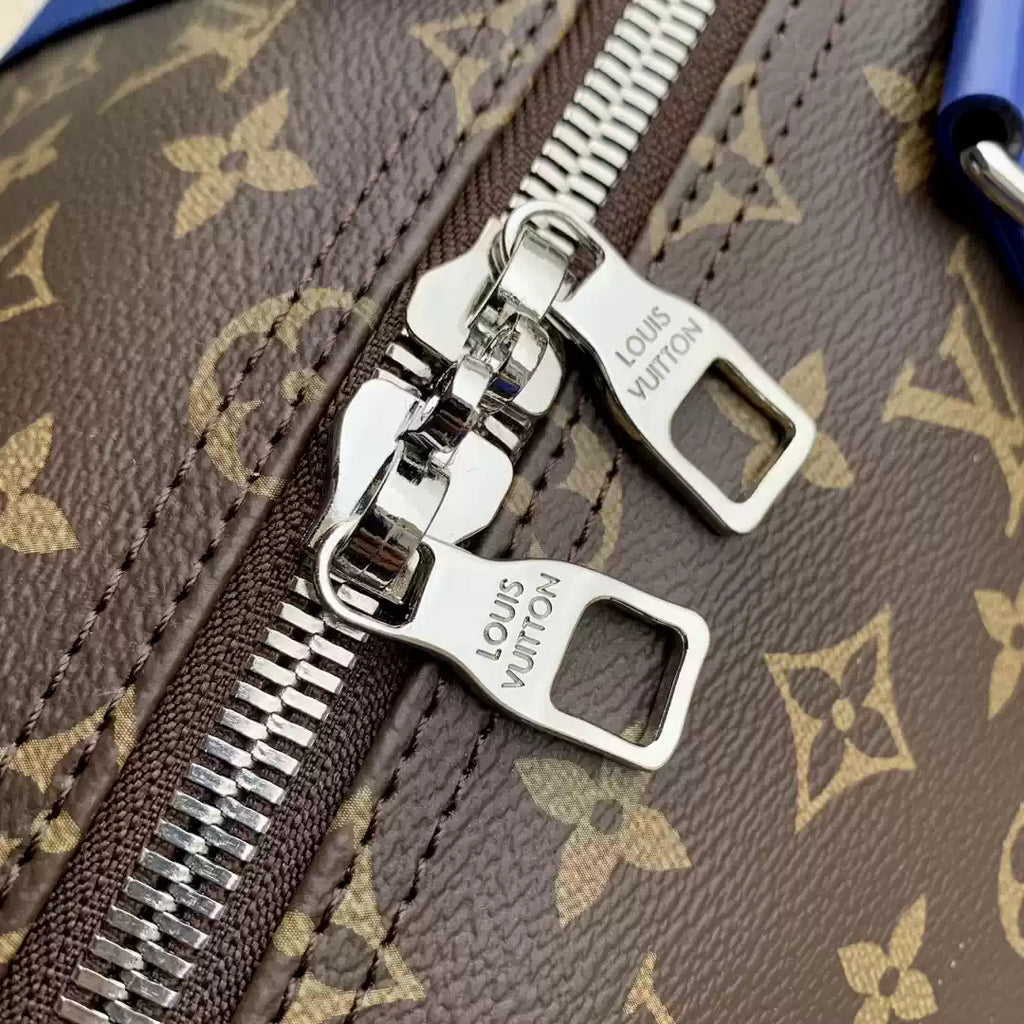 LV M46772 Louis Vuitton Keepall Bandouliere  50 Travel Bag Monogram Blue M12633