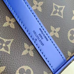 LV M46772 Louis Vuitton Keepall Bandouliere  50 Travel Bag Monogram Blue M12633 - Default Title - View 7