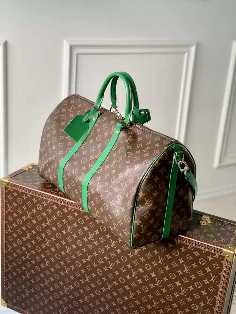 LV M46774 Louis Vuitton Keepall Bandouliere  50 Travel Bag Monogram Green