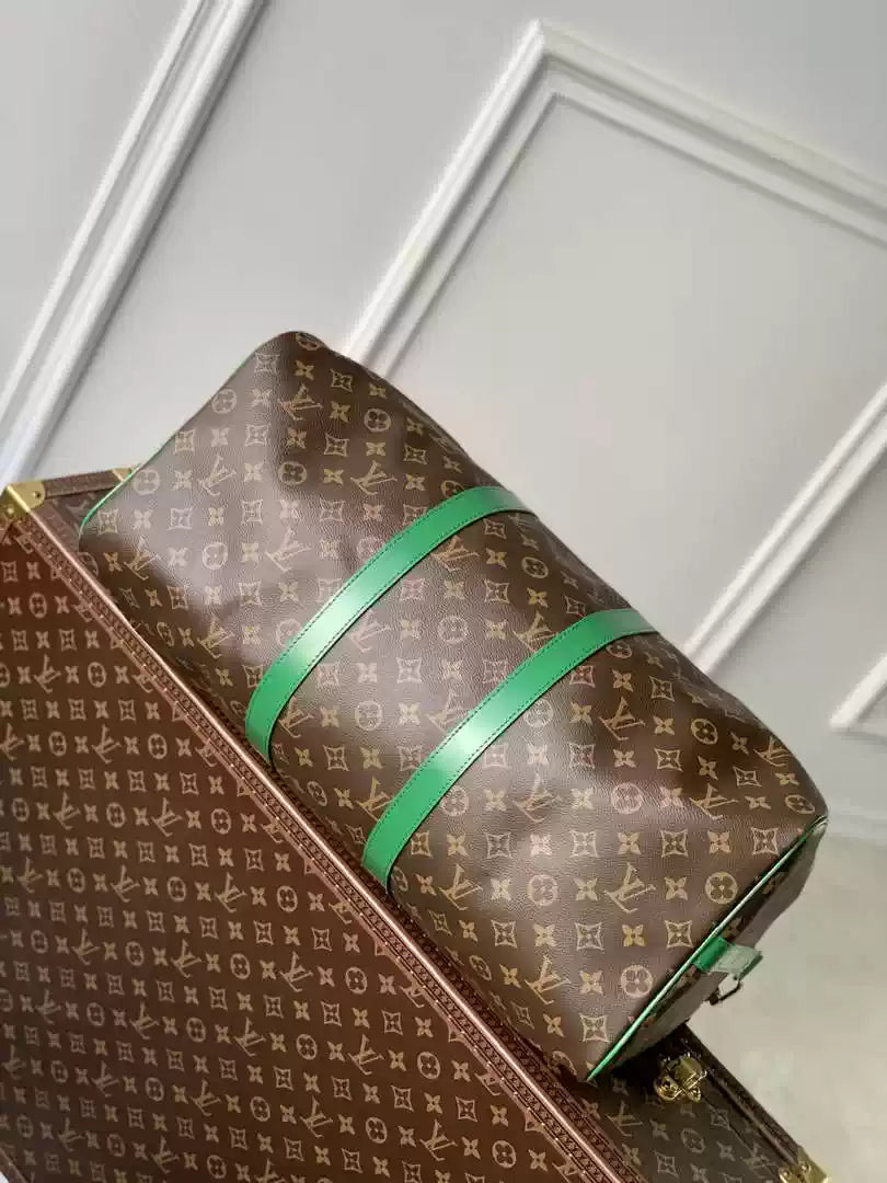 LV M46774 Louis Vuitton Keepall Bandouliere  50 Travel Bag Monogram Green