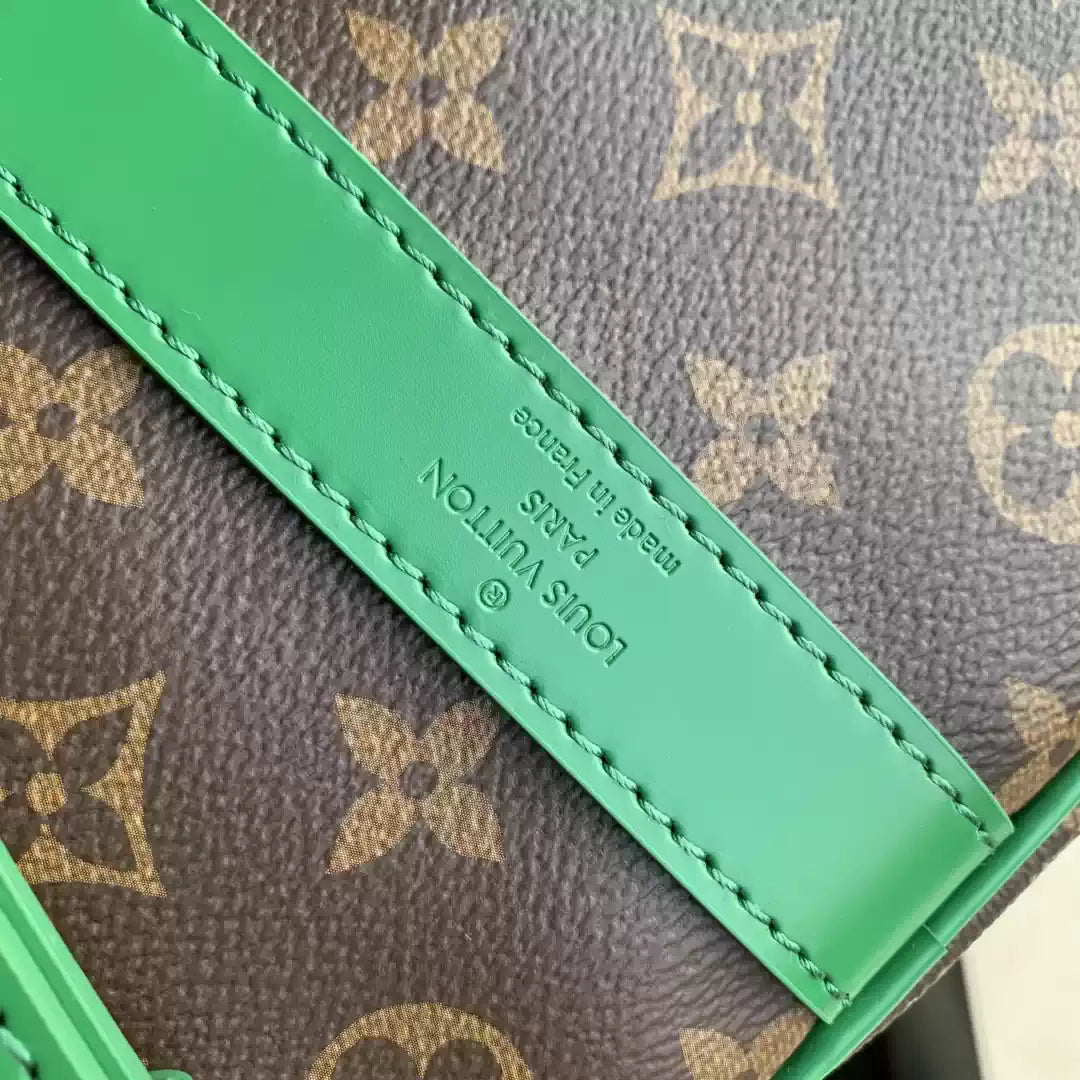 LV M46774 Louis Vuitton Keepall Bandouliere  50 Travel Bag Monogram Green - Default Title - View 9