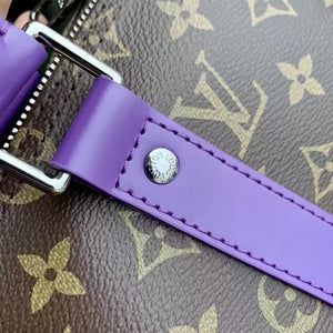 LV M46775 Louis Vuitton Keepall Bandouliere 50 Travel Bag Monogram Purple M12633 - Default Title - View 5
