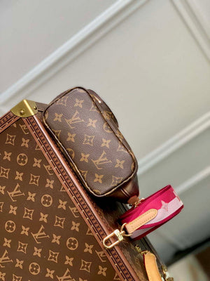 LV M46786 Louis Vuitton M46705 Neverfull BB Handbag Rose Peony - Default Title - View 4