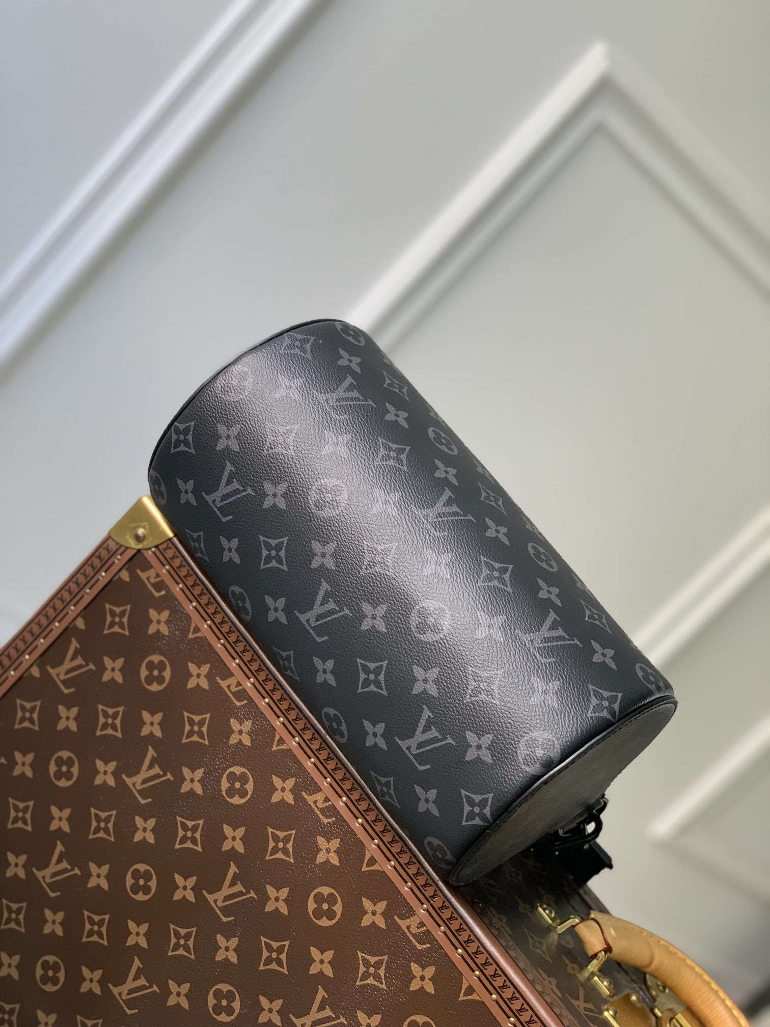 LV M46796 Louis Vuitton Soft Polochon PM Monogram Eclipse - Default Title - View 6