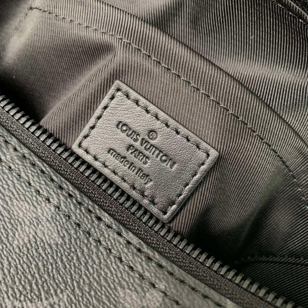 LV M46796 Louis Vuitton Soft Polochon PM Monogram Eclipse