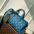 LV M46803 Louis Vuitton Keepall Bandouliere 25 City Bag Atlantic Blue - Default Title - View 1