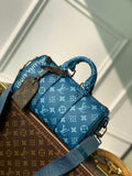 LV M46803 Louis Vuitton Keepall Bandouliere 25 City Bag Atlantic Blue
