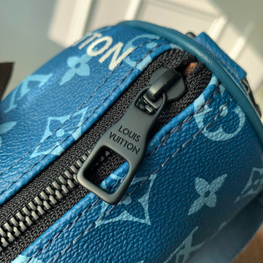LV M46803 Louis Vuitton Keepall Bandouliere 25 City Bag Atlantic Blue