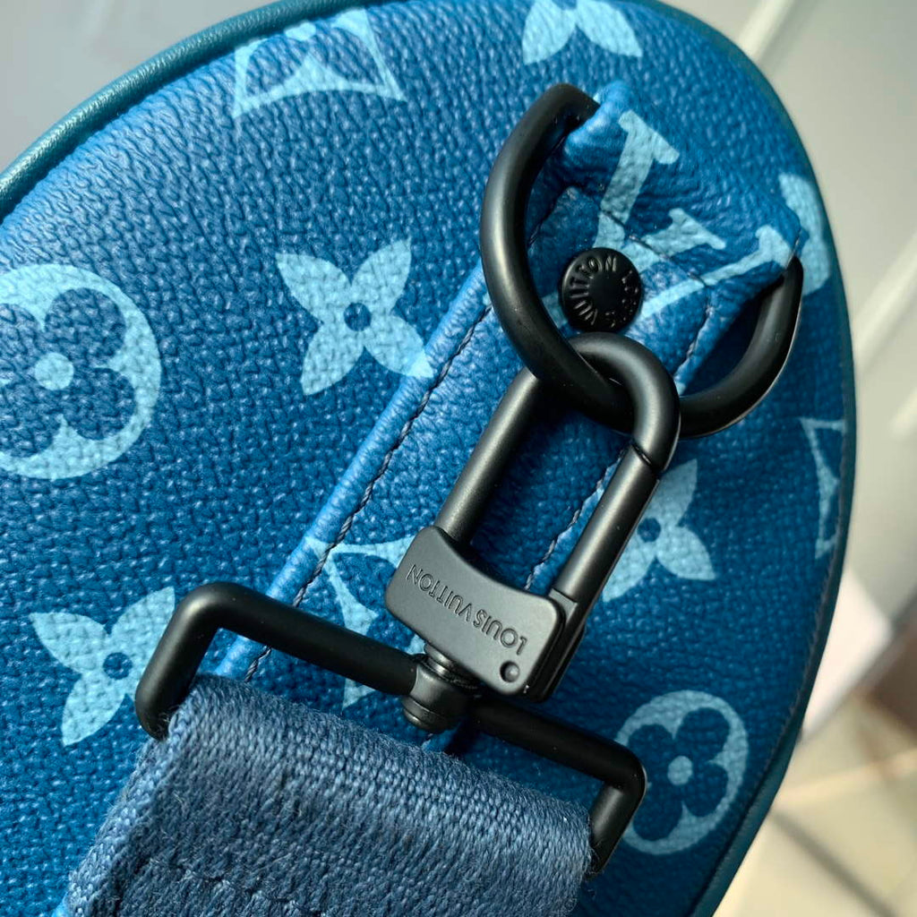 LV M46803 Louis Vuitton Keepall Bandouliere 25 City Bag Atlantic Blue