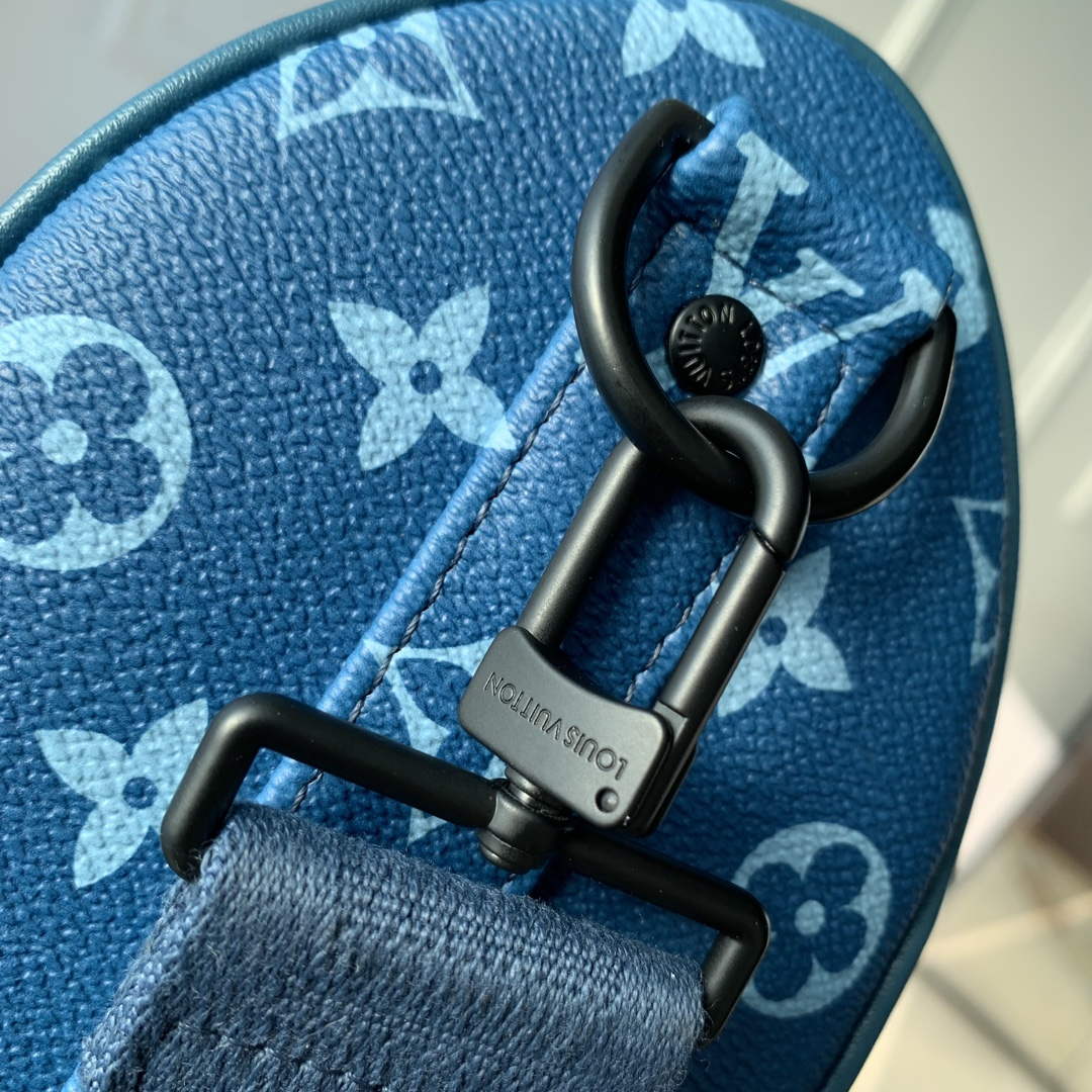 LV M46803 Louis Vuitton Keepall Bandouliere 25 City Bag Atlantic Blue