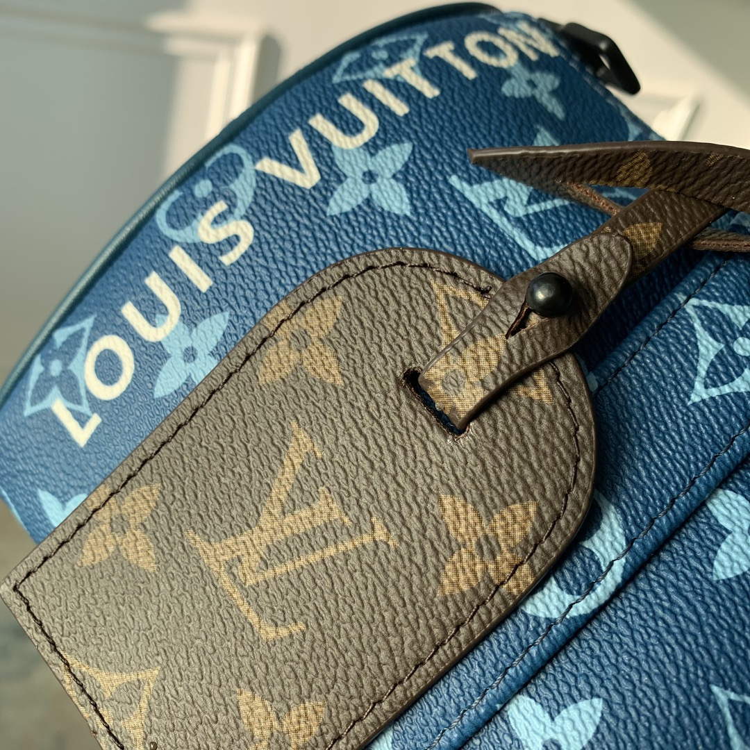 LV M46803 Louis Vuitton Keepall Bandouliere 25 City Bag Atlantic Blue