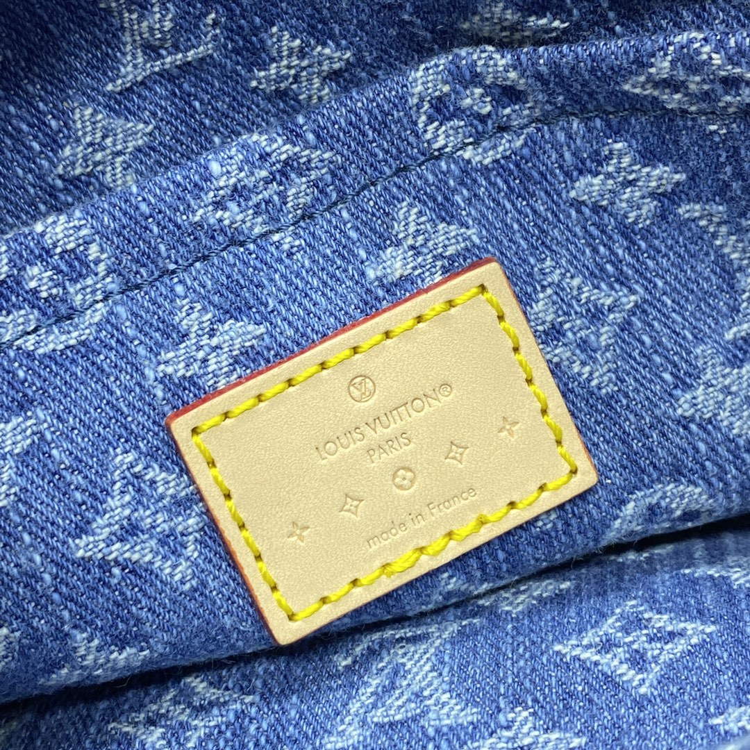 LV M46829 Louis Vuitton Sunset Monogram Denim Handbag Blue - Default Title - View 8