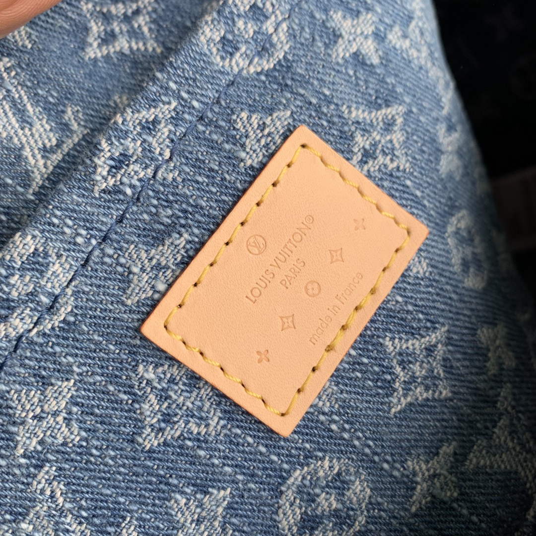 LV M46830 Louis Vuitton Papillon Handbag Denim Blue - Default Title - View 8