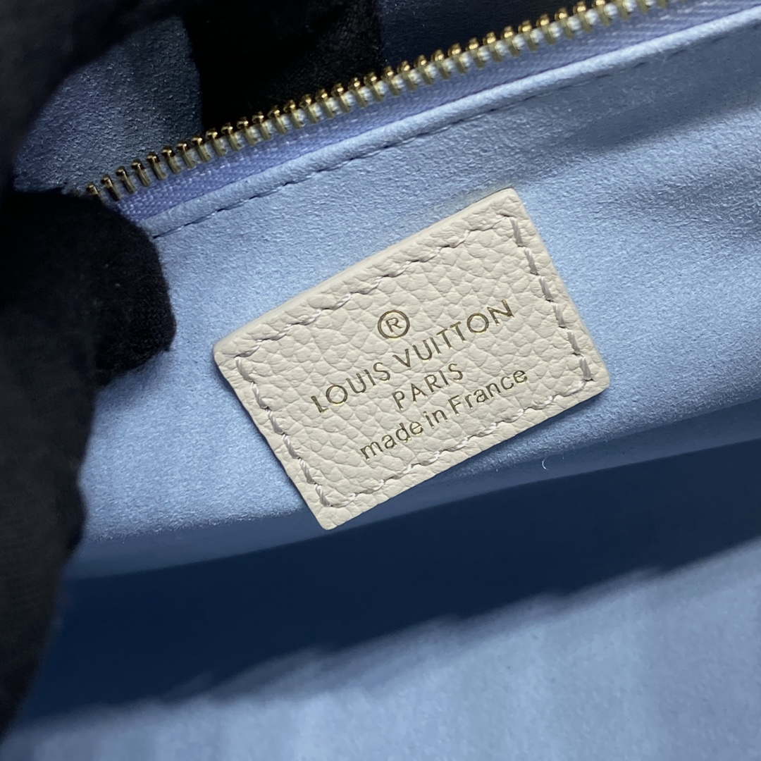 LV M46833 Louis Vuitton OnTheGo PM Bicolor Monogram Empreinte Leather Latte Blue - Default Title - View 8