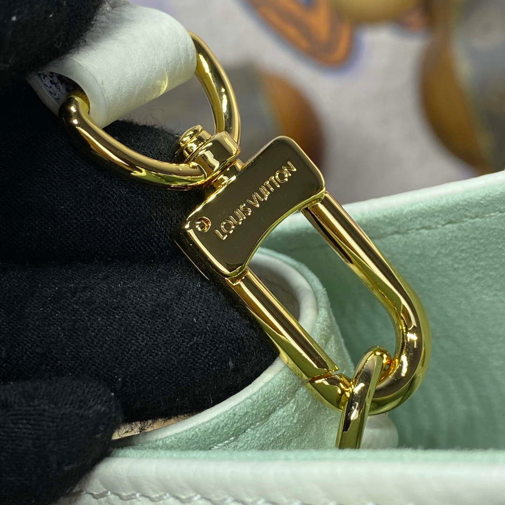 LV M46833 Louis Vuitton OnTheGo PM Bicolor Monogram Empreinte Leather Latte Green