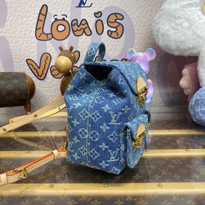 LV M46836 Louis Vuitton Venice Small Backpack Bag Monogram Denim - Default Title - View 3