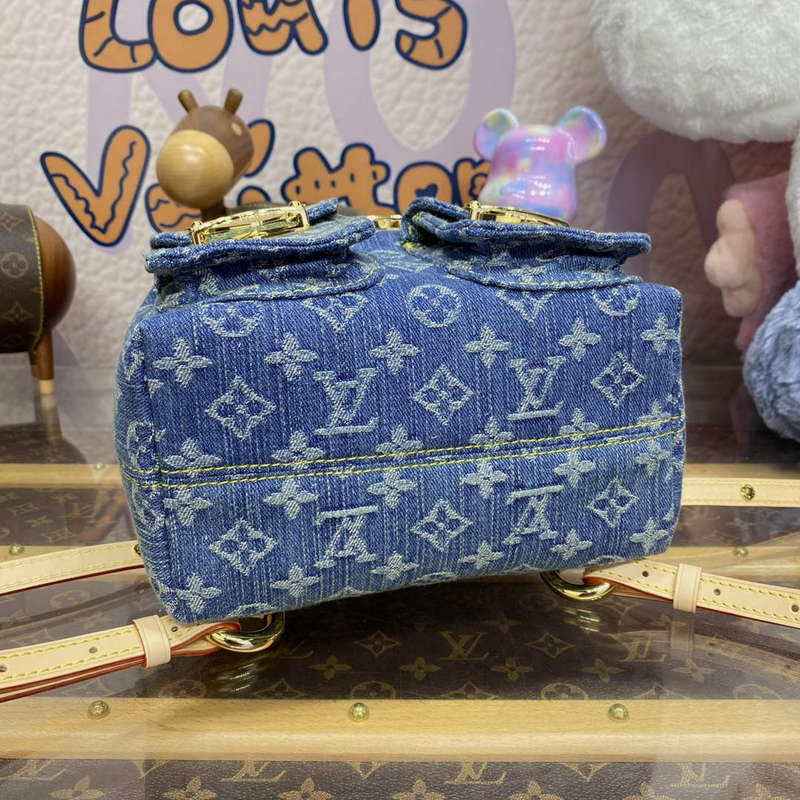 LV M46836 Louis Vuitton Venice Small Backpack Bag Monogram Denim - Default Title - View 4