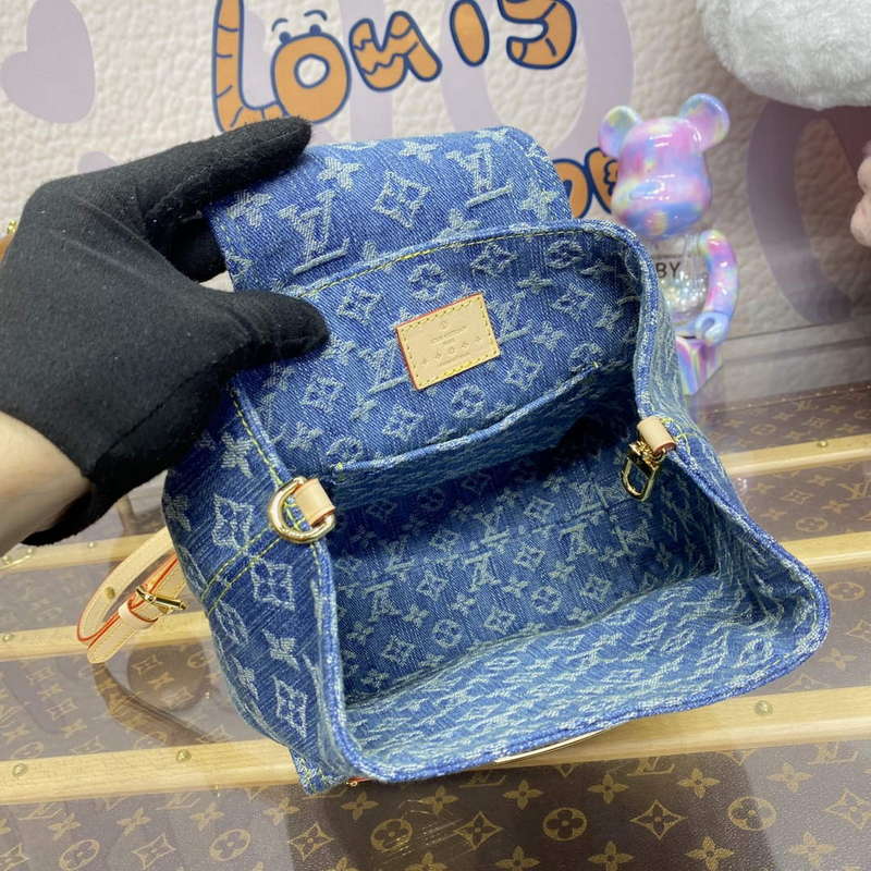 LV M46836 Louis Vuitton Venice Small Backpack Bag Monogram Denim - Default Title - View 9