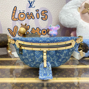 LV M46837 Louis Vuitton Venice High Rise Bumbag Monogram Denim - Default Title - View 1