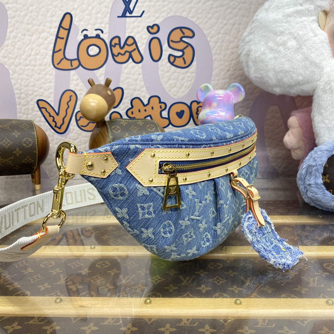 LV M46837 Louis Vuitton Venice High Rise Bumbag Monogram Denim - Default Title - View 3