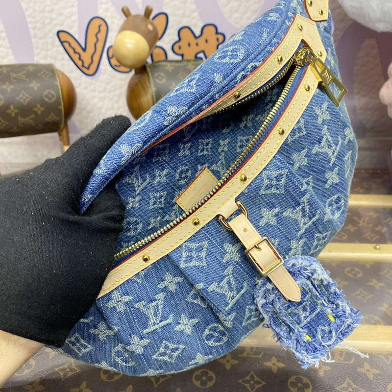 LV M46837 Louis Vuitton Venice High Rise Bumbag Monogram Denim - Default Title - View 9