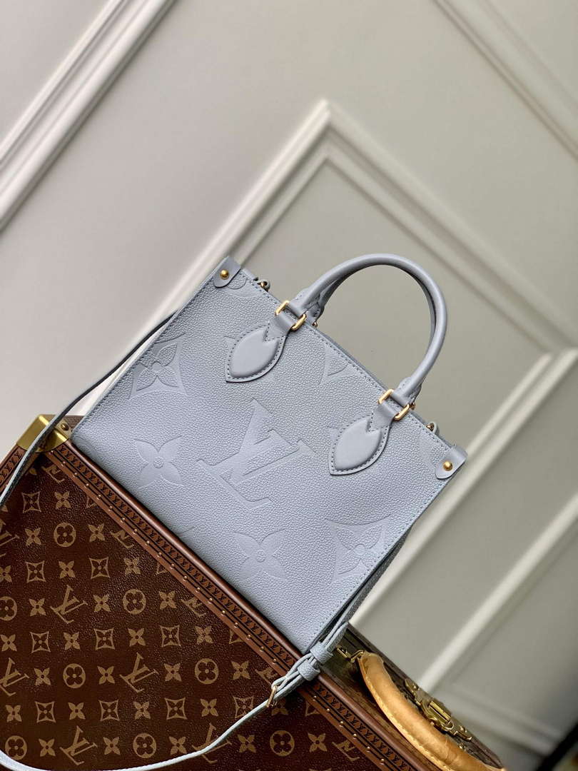 LV M46840 Louis Vuitton OnTheGo PM Handbag Blue Hour - Default Title - View 1