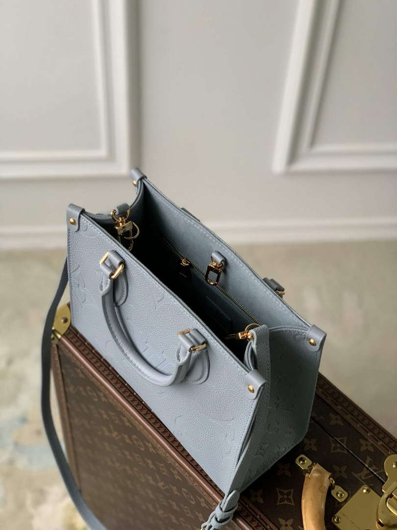 LV M46840 Louis Vuitton OnTheGo PM Handbag Blue Hour - Default Title - View 9
