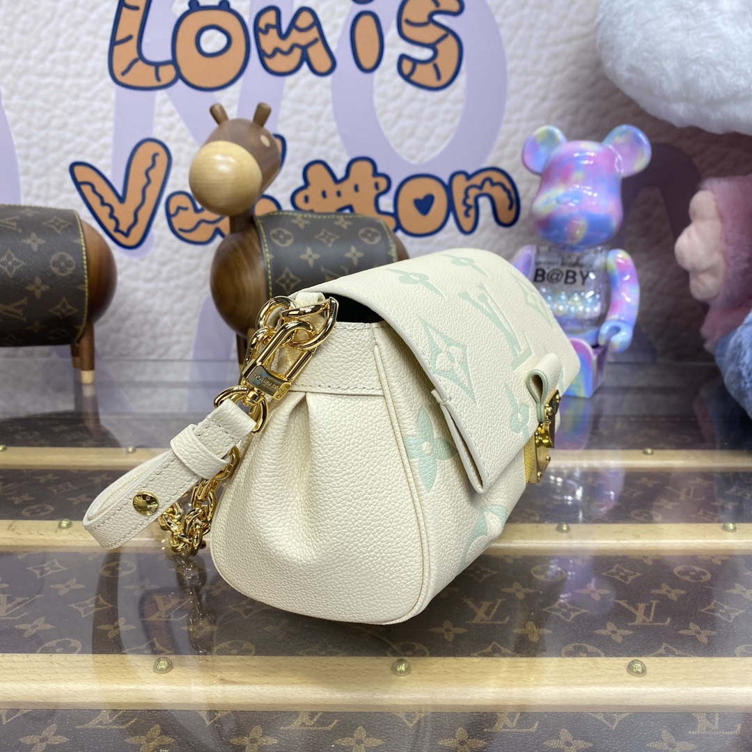 LV M46842 Louis Vuitton Favourite Bag bicolor Monogram Empreinte leather Green - Default Title - View 3