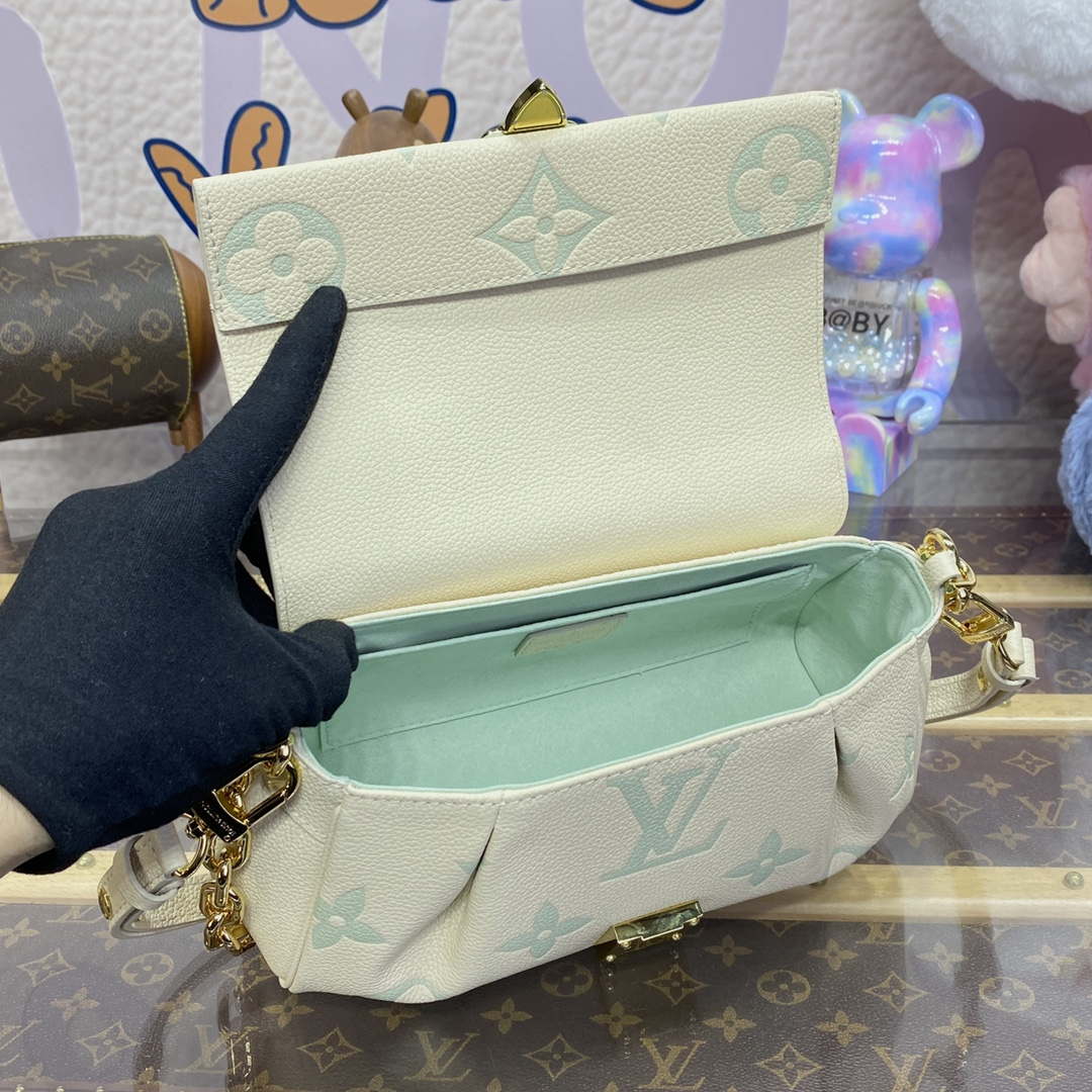 LV M46842 Louis Vuitton Favourite Bag bicolor Monogram Empreinte leather Green - Default Title - View 9