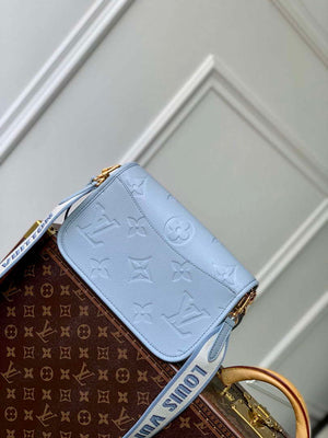 LV M46846 Louis Vuitton Diane Satchel Bag Blue Hour - Default Title - View 3
