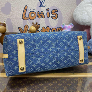 LV M46855 Louis Vuitton CarryAll MM Bag Monogram Denim - Default Title - View 4