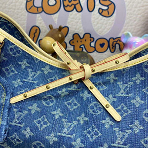LV M46855 Louis Vuitton CarryAll MM Bag Monogram Denim - Default Title - View 5