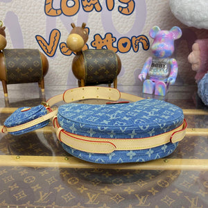 LV M46856 Louis Vuitton Croissant MM Handbag Monogram Denim - Default Title - View 4