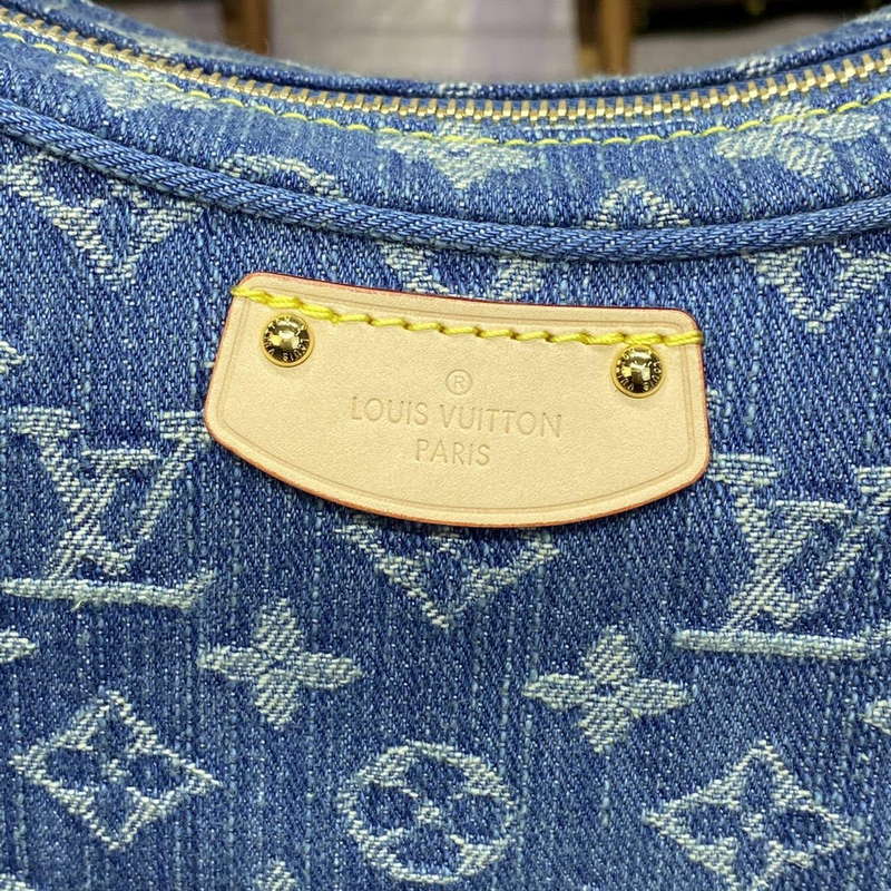 LV M46856 Louis Vuitton Croissant MM Handbag Monogram Denim - Default Title - View 6