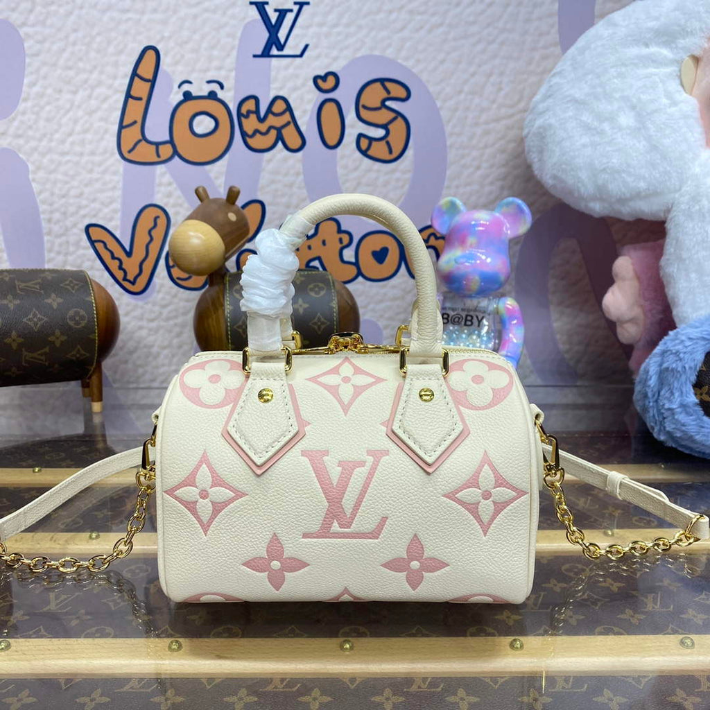 LV M46875 Louis Vuitton Speedy Bandouliere  20 Handbag Latte/Chamallow