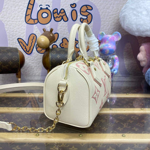 LV M46875 Louis Vuitton Speedy Bandouliere  20 Handbag Latte/Chamallow - Default Title - View 3