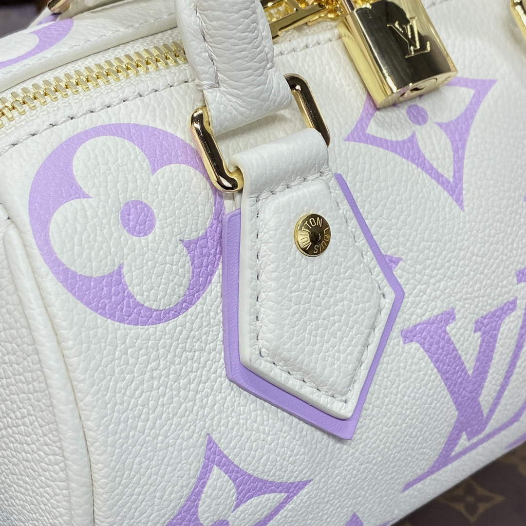 LV M46875 Louis Vuitton Speedy Bandouliere  20 Handbag Latte White / Bubble Tea Mauve