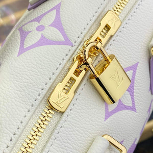 LV M46875 Louis Vuitton Speedy Bandouliere  20 Handbag Latte White / Bubble Tea Mauve - Default Title - View 6