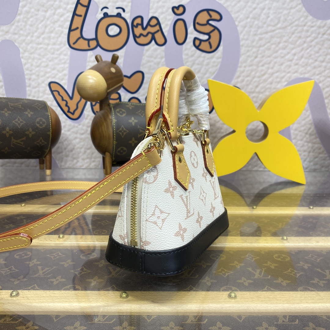 LV M46895 Louis Vuitton Nano Alma Bag White - Default Title - View 3