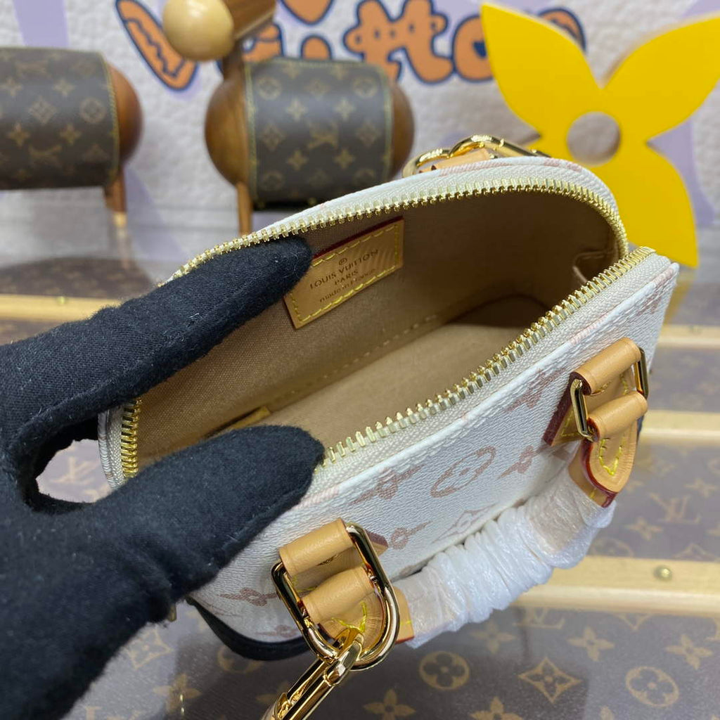 LV M46895 Louis Vuitton Nano Alma Bag White
