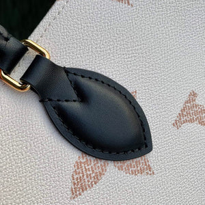 LV M46912 Louis Vuitton OnTheGo MM Tote Bag Beige - Default Title - View 6