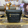 LV M46917 Louis Vuitton Mini Bumbag Monogram Empreinte Black - Default Title - View 1