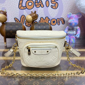 LV  M83275 Louis Vuitton Mini Bumbag Monogram Empreinte Cream - Default Title - View 1