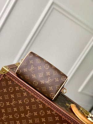 LV M46970 Louis Vuitton SPEEDY 18 LV&I Monogram Dune Coated Canvas Bag Bronw - Default Title - View 4