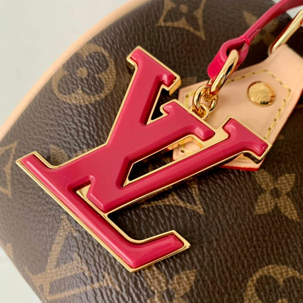 LV M46970 Louis Vuitton SPEEDY 18 LV&I Monogram Dune Coated Canvas Bag Bronw