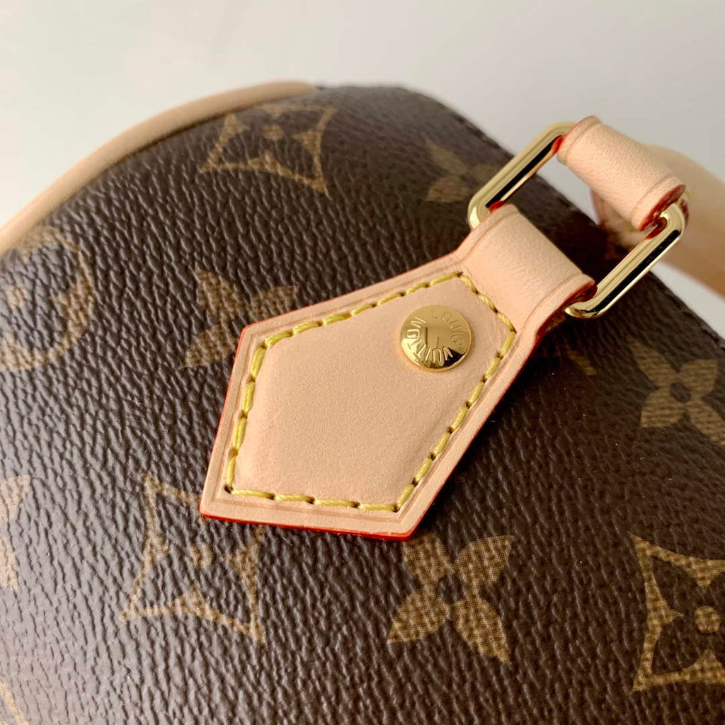 LV M46970 Louis Vuitton SPEEDY 18 LV&I Monogram Dune Coated Canvas Bag Bronw