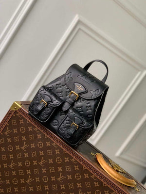 LV M47072 Louis Vuitton Playful Backup Backpack Bag Black - Default Title - View 1