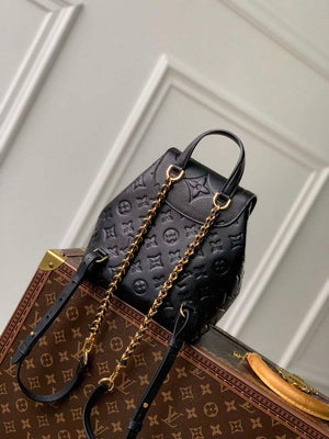 LV M47072 Louis Vuitton Playful Backup Backpack Bag Black - Default Title - View 3