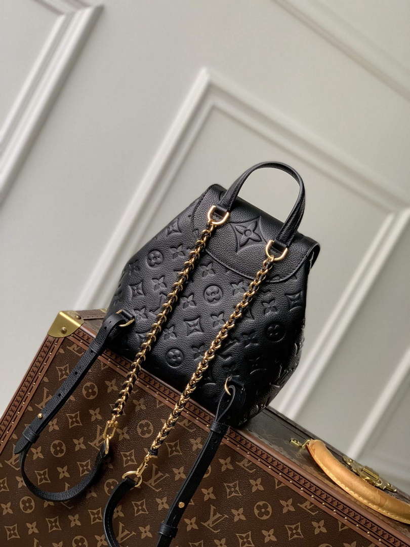 LV M47072 Louis Vuitton Playful Backup Backpack Bag Black - Default Title - View 3