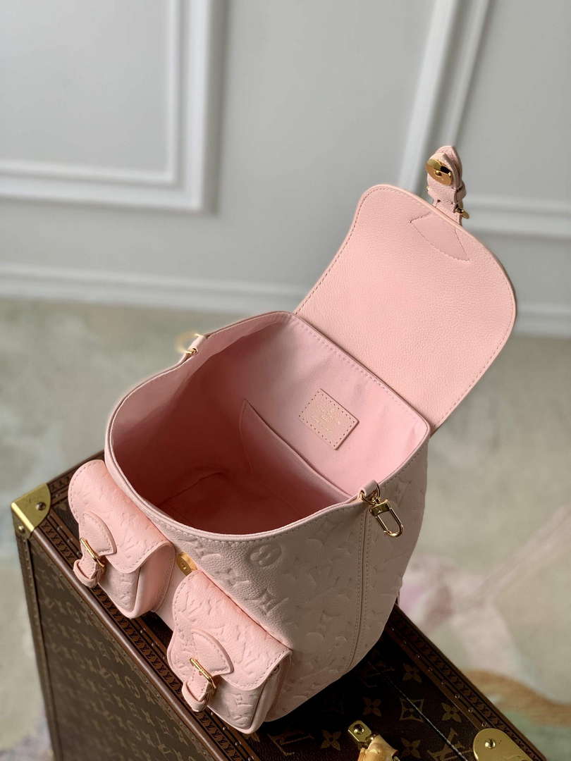LV M47074 Louis Vuitton Playful Backup Backpack Bag Opal Pink